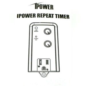 iPower Short Period Repeat Cycle Timer 24 Hours ON OFF Controls Plug In Delay